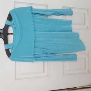 NEW. NEVER WORN. ,Cold shoulder dressy long sleeved top
